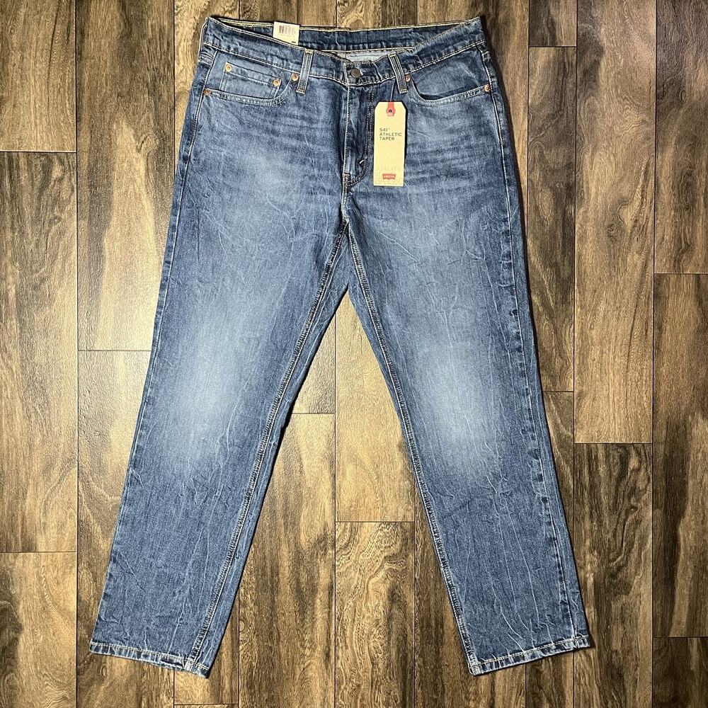 Levi's 541 Athletic Taper Jeans Men's 33x32 Blue Medium Stonewash 181810062 NWT